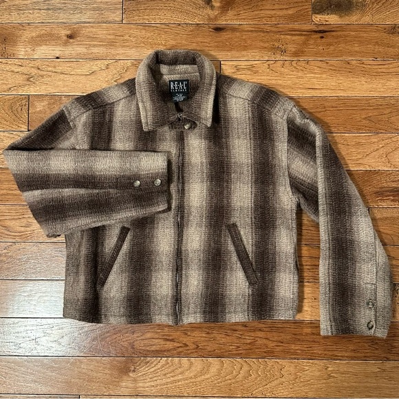 Vintage REAL Clothes by SAKS Fifth Avenue Plaid Wool Jacket Size Medium - Picture 12 of 16